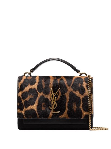 ysl calfhair leopard print bag with wood tassel|SAINT LAURENT Le 5 À 7 Bea leopard.